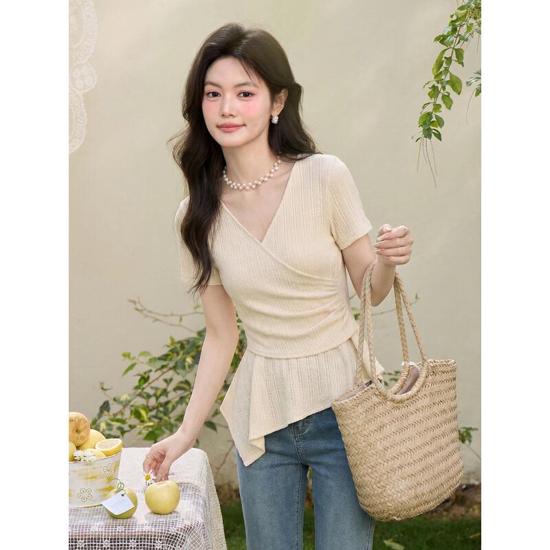 Women s French Style Short Sleeve T-Shirt M