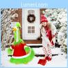 Holiday Santa Lawn Figurine With Soft Velvet Material For Festive Garden Decor