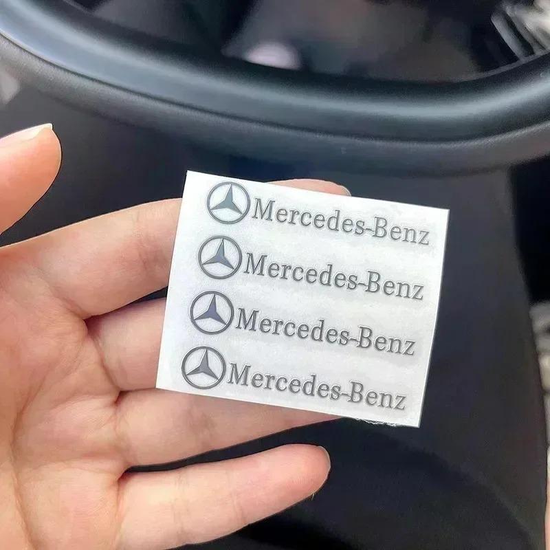 Car Badge Decals Auto Emblem Sticker Accessories For Mercedes Benz AMG Brabus Maybach Smart W204 GLC CLA GLK W205 W203 W206 W108 PA1