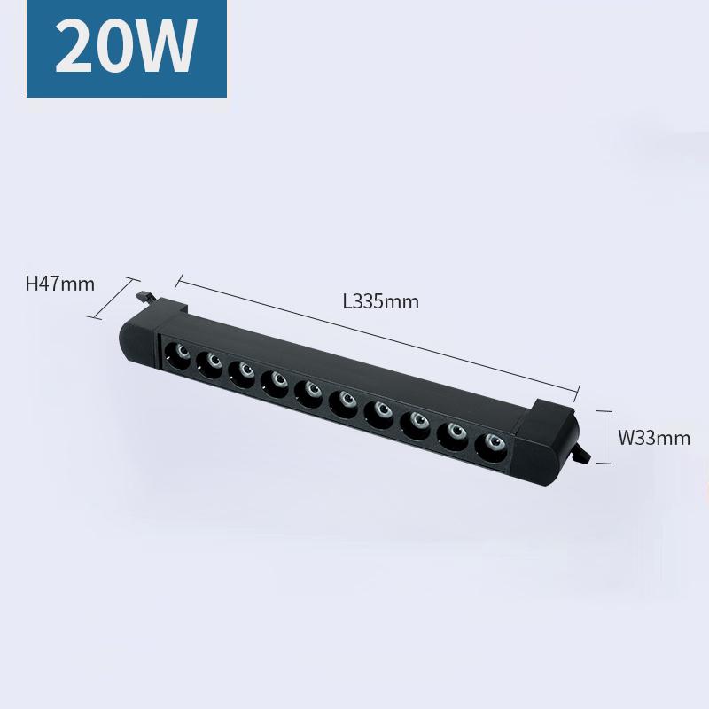 3-wire Long track lighting AC110V 220V LED Fill Light Live Linear Lamp LED Grille Guide Lamp 10W 20W 30W Floodlight Spotlight