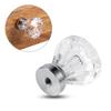 16pcs 25*30mm Cabinet Knobs Crystal Clear Glass Drawer Pulls Diamond Shape Cabinet Handles  Cabinets