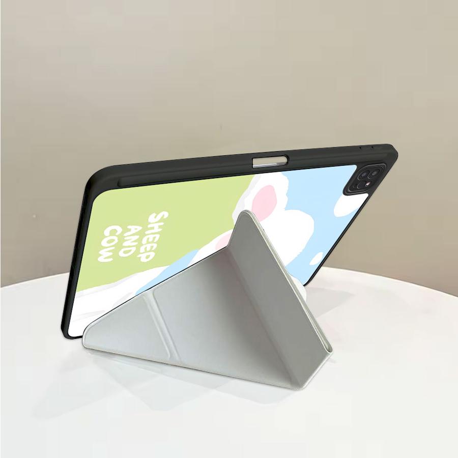 White Baby Lamb Holder Cover Tablet Case For iPad Mini 6 7 Pro 2025 Pro 11th 10th 9th 8th 7th 12.9inch Air 4 5 M3 M2 1 2 M4