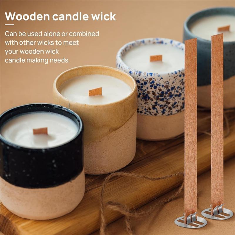 Good-Wooden Candle Wicks 100 Wooden Wicks  For Candle Making, Candle DIY Craft A 1Set