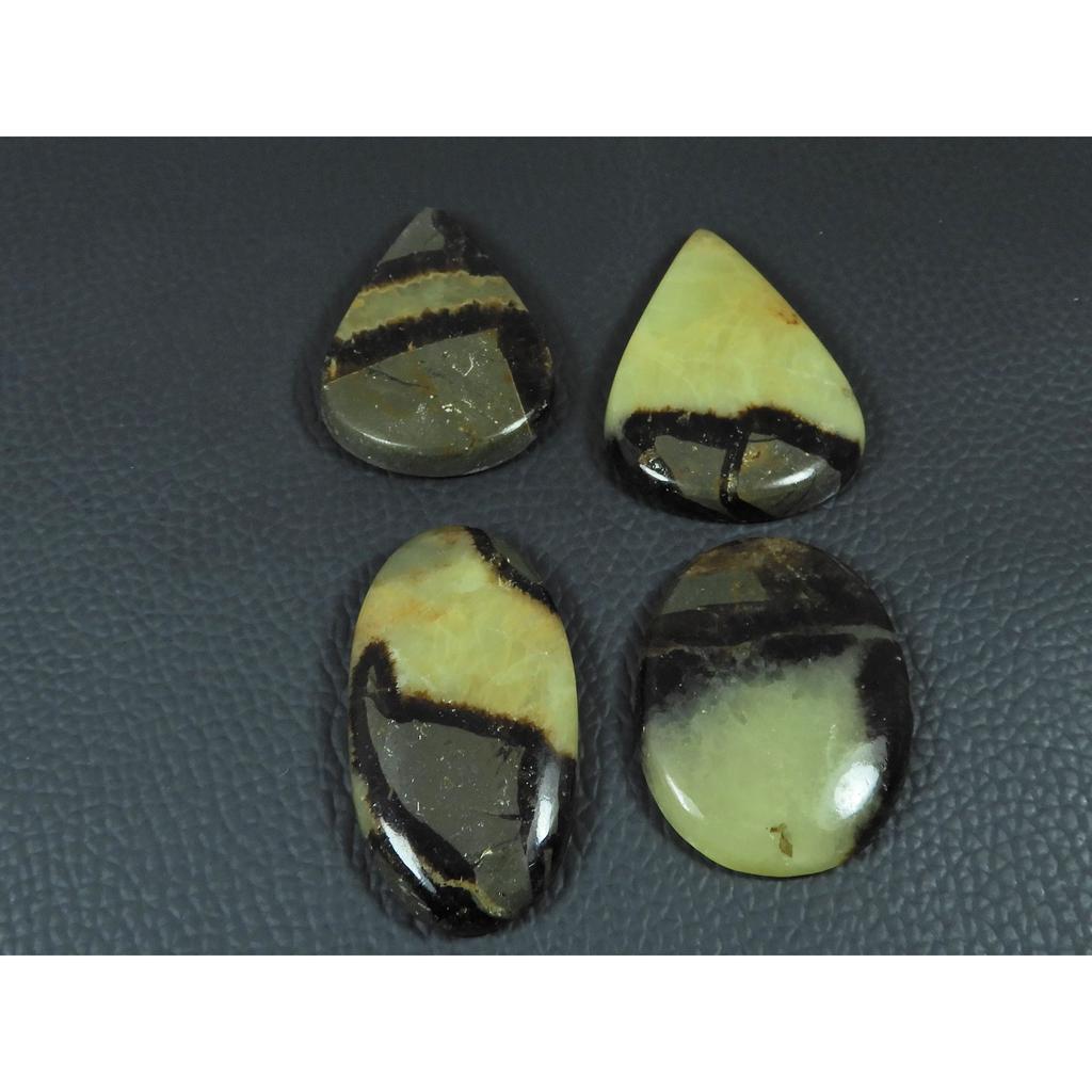 227Cts. Natural Septarian Mix Cabochon Loose Gemstone 04 Pcs Lot C-3812