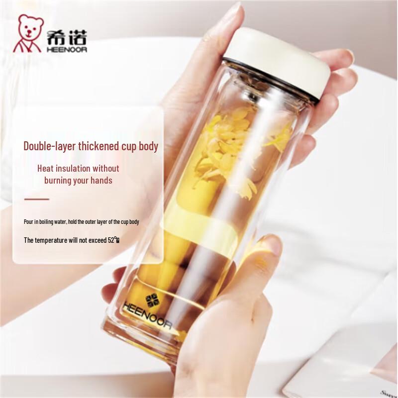 HEENOOR Insulated Glass Tea Cup