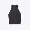 Za Export New Arrival Women's Clothing ZR Fashion Style Fashion All-Match Sleeveless Cold-Shoulder Halterneck Turtleneck Tops 6771136