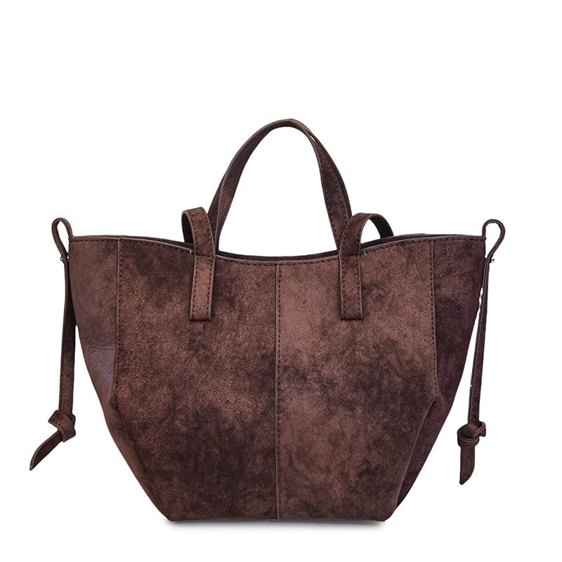 Light Luxury Solid PU Hasp Shoulder Bag for Women Commuting Frosted Leather Handbag   Large Capacity Niche Tote Bags