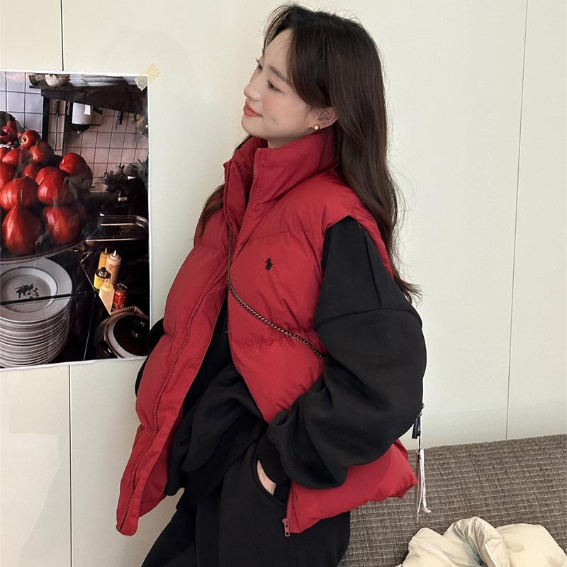 Fashion Versatile Cotton Clothing Vest Women's Winter New Stacked Vest Stand-up Collar Vest Jacket Top Women