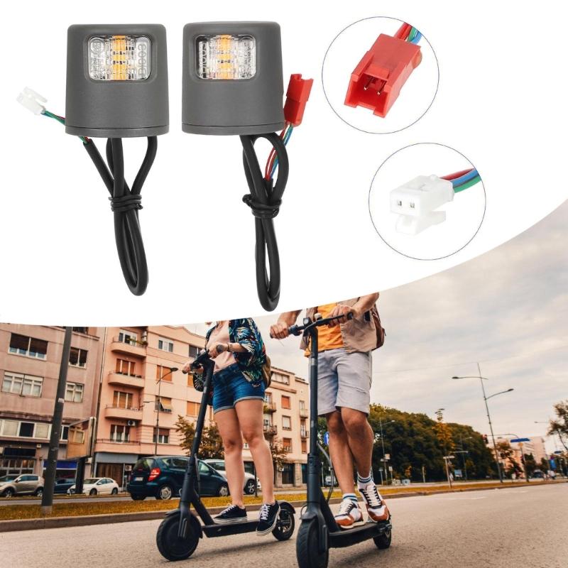 Indicador de Direção LED de Alta Visibilidade Para Scooter Elétrica 2ª Geração Guidão Frontal Design Estável Resistente a Impactos