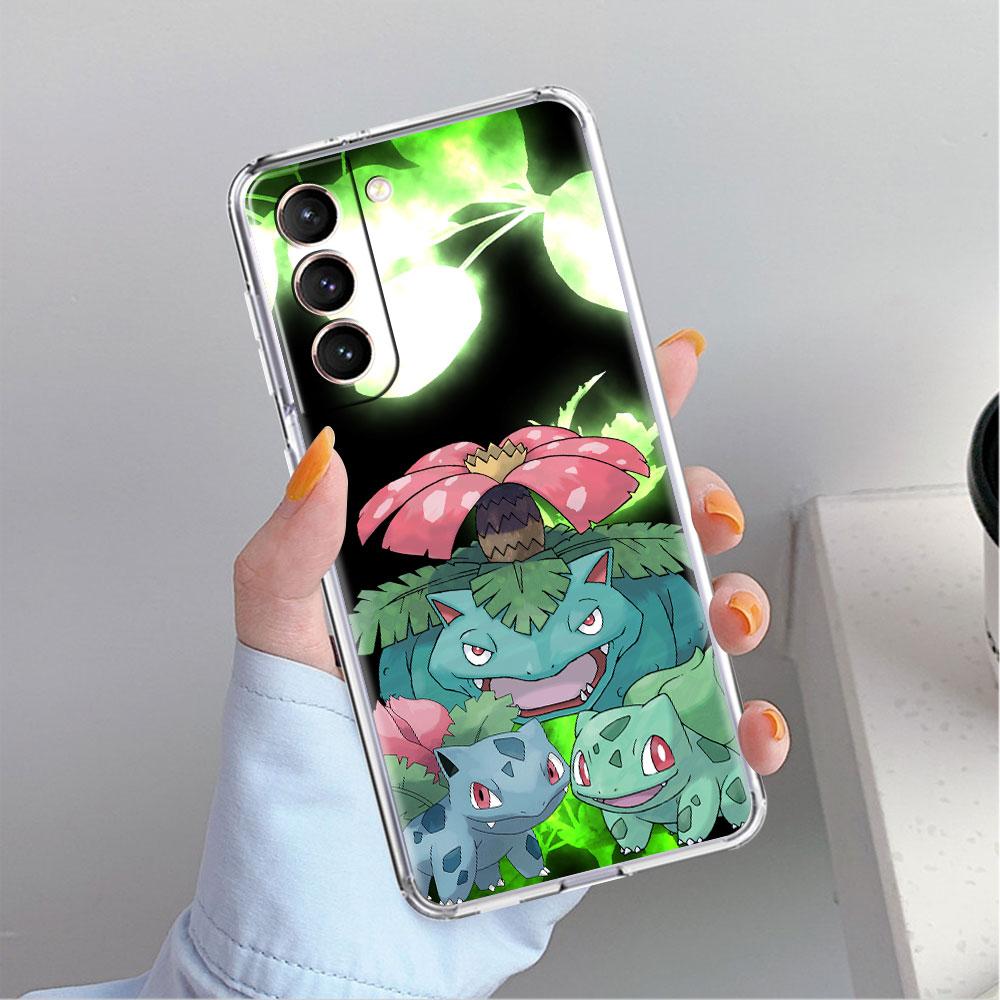 Clear Case For Samsung Galaxy S22 S20 FE S21 S10 S9 Plus Note 20 Ultra 10 Lite Transparent Phone Shell Pokemon Cute Pikachu