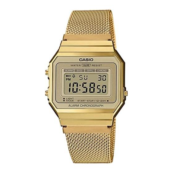 [Casio] CASIO Цифровые часы Серия Vintage A700WMG-9A Металлический сетчатый ремешок Мужские Женские Золотой Зарубежная модель [Параллельный импорт]