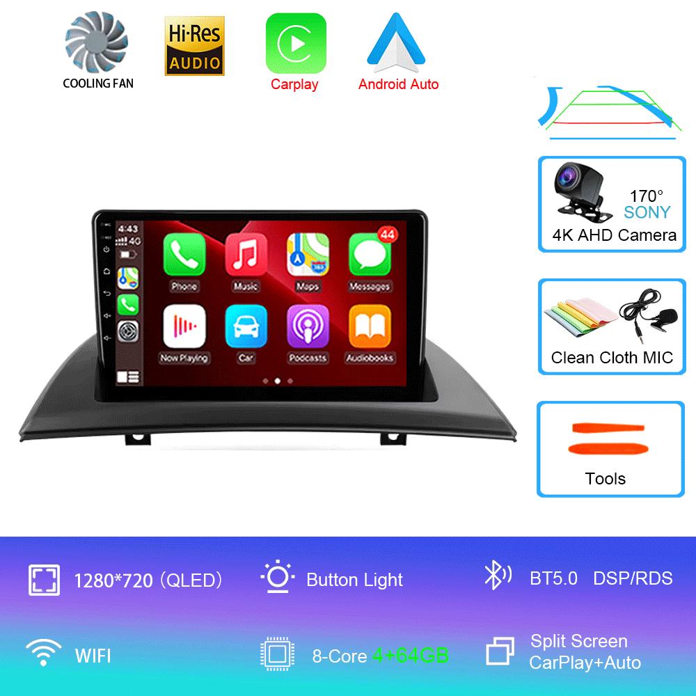 For BMW X3 E83 2004 2005 2006 2007 2008 - 2012 Car Radio Android 14 Navigation GPS Multimedia Player Stereo wifi+4G Carplay BT