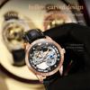 JINSHIDUN New Business and Leisure Men's Watch Fully Automatic Mechanical Watch Perspective Hollow Dial High-end Watch