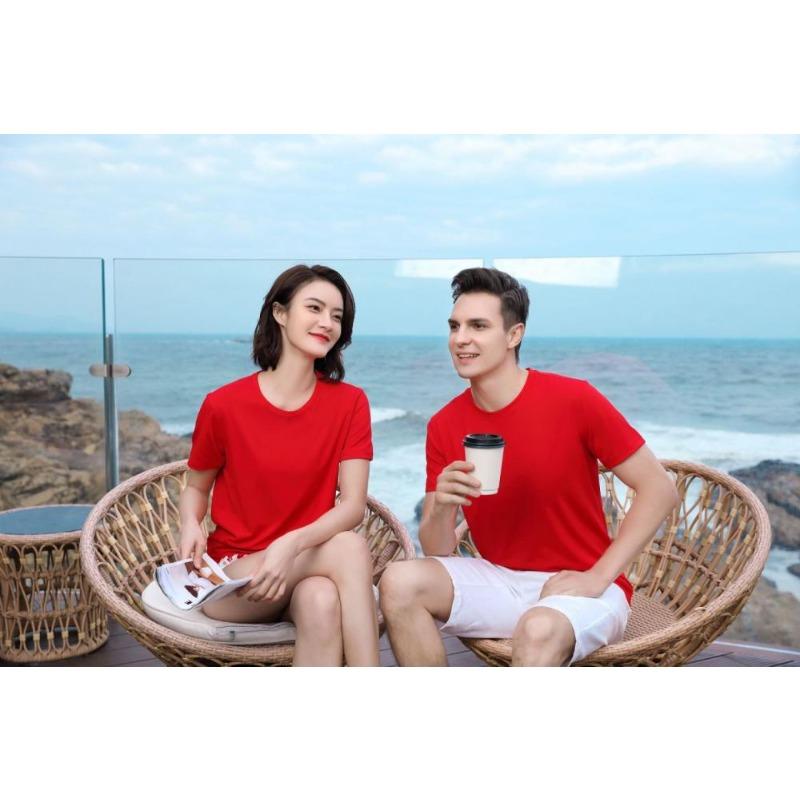 Minimalist Breathable Unisex Tee Solid Color Unisex T-shirt for Women and Men Summer Crew Neck Lightweight Tops YG-002