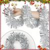 2M Christmas Decoration Garland Xmas Tree Ornaments Sparkling Metal Ribbon For Xmas Hanging Pendant Decor Party New Year Wedding