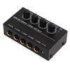 4 Channel Line Mixer Ultra Low Noise Mono Analog Audio Mixers 1 4in TS