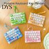 Portable Keyboard Key Pendant Mechanical Fidget Keychain Toy, 26 Tactile Analog Keys Decompression Switch Feel Stress Relief for Backpacks And Wallets