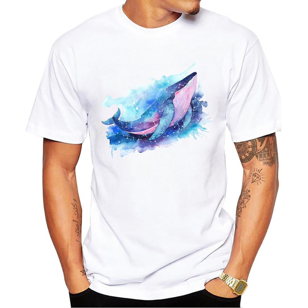 

2025 new model TEEHUB Vintage Sea Animals Tops Whale Shark Ray Print Mens TShirt ONeck Men Clothing Short Sleeve Male Casual 4XL