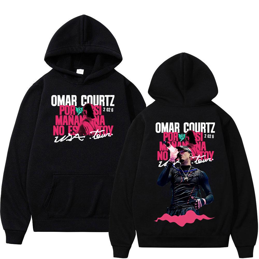 Rapper Omar Courtz Por Si Manana No Estoy 2026 Tour Hoodies Men Women Clothing Fashion Long Sleeve Hooded Sweatshirts Streetwear