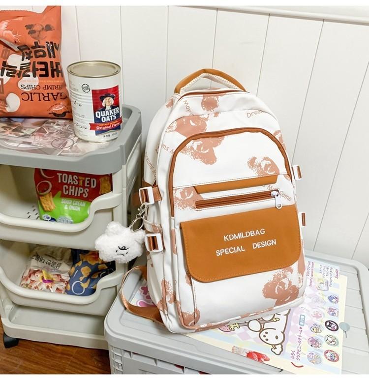 Japanese Style School Bag For Girls Cute And Casual Spacious Nylon Backpack