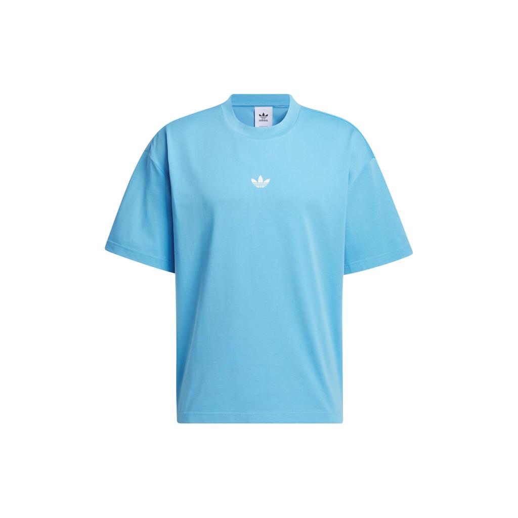 Adidas Originals Basketball Classic Print Logo Tee Unisex Tops Blue IR6382