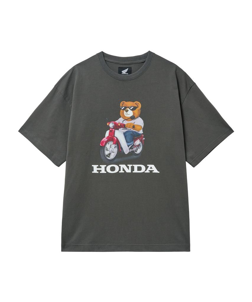 PHYPS MOTORCYCLE Honda Bear T-Shirt Dark Gray