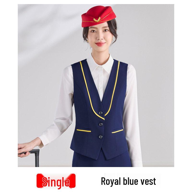 2026 Women's Professional Vest Suit - Spring/Summer New Style: Elegant Receptionist & Flight Attendant Workwear