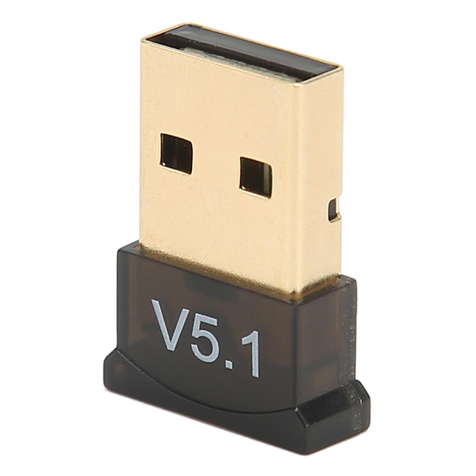 

USB BT Adapter ABS Black V5.1 Version Drive Free Wide Coverage Portable Wireless BT 5.1 Adapter for Home Business