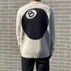 Black Eight Men's Trendy Vintage Mohair Pullover Sweater