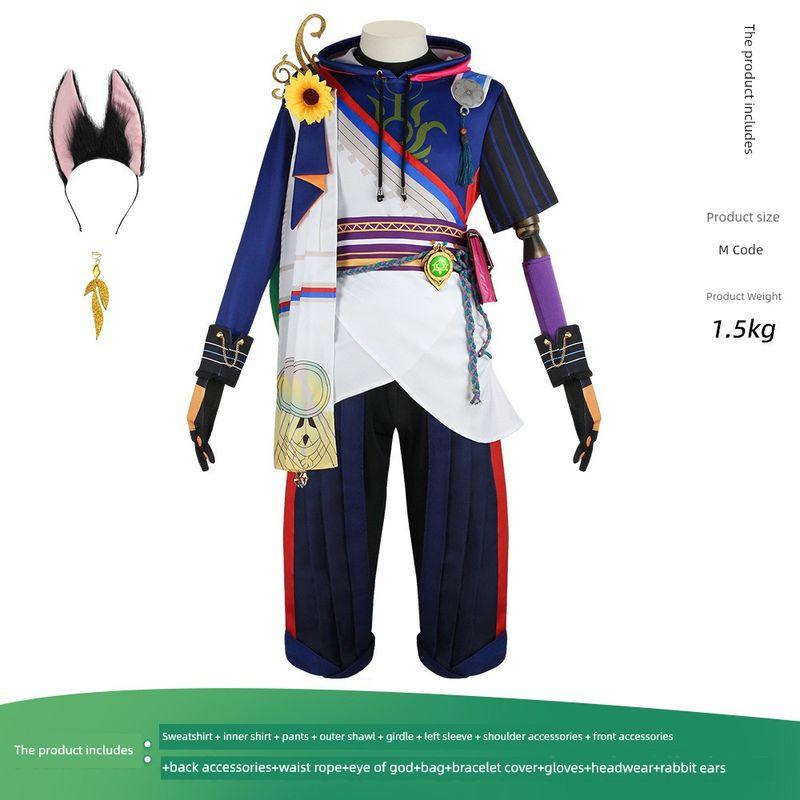 Tighnari Cosplay Costume, Light and Airy Cosplay Outfit for Games and Anime Performances, Complete Set of Tighnari Cosplay Costume