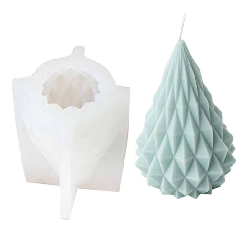 Flexible Silicone Mold Handmade Scented Candle Mould Geometric Christmas Tree Aromatherapys Mold Home Decorations
