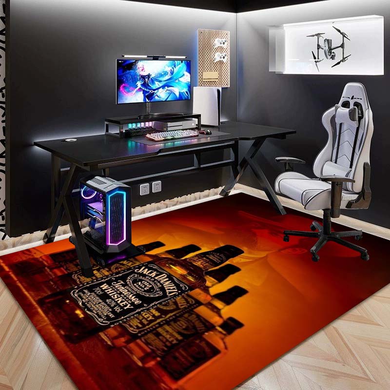 Verkrijgbaar in meerdere maten. J-Jack D-Daniels Bedrukte Yogamat, Woondecoratie, Woonkamer, Slaapkamer, Antislip Mat, Cadeau.