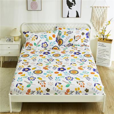 Bed Sheet With Pillowcase Flower Printed Bed Linen Queen Mattress Covers Fitted Sheet Sets With Elastic For King Size