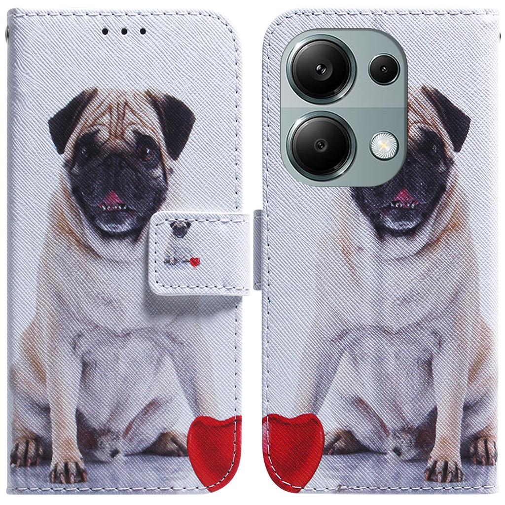 For Xiaomi Redmi Note 13 Pro 4G/Poco M6 Pro 4G Case Drop-proof Pattern Printing Card Slots Phone Cover