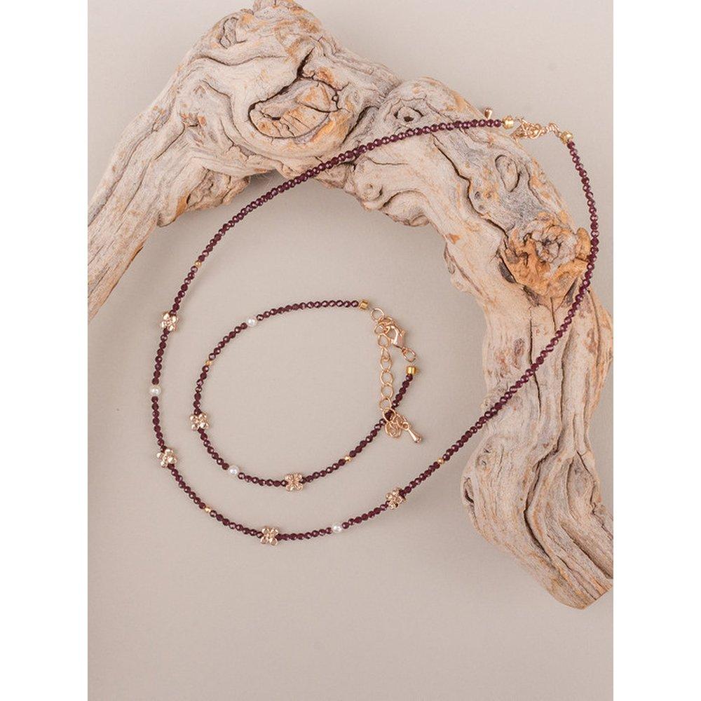 Frequently Spinel Cut Flower Crystal Necklace
