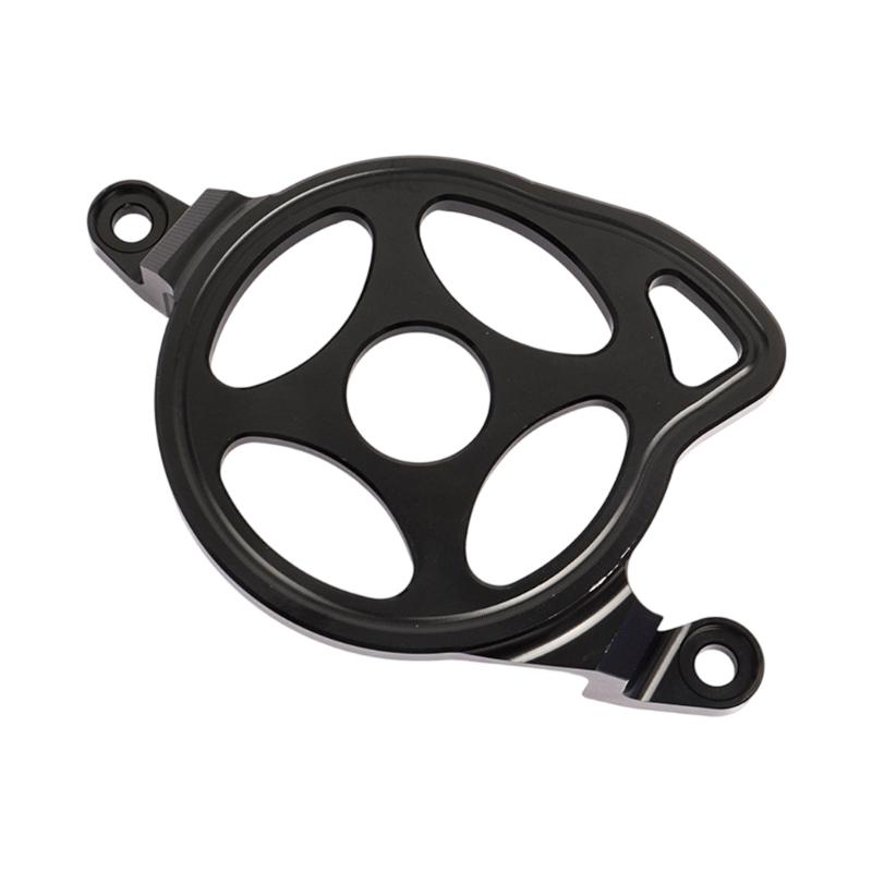 Vented Aluminum Motor Guard Cover for Electric Dirt Bikes, Lower Motor Plate with Debris Contact Deflection Layout Detail