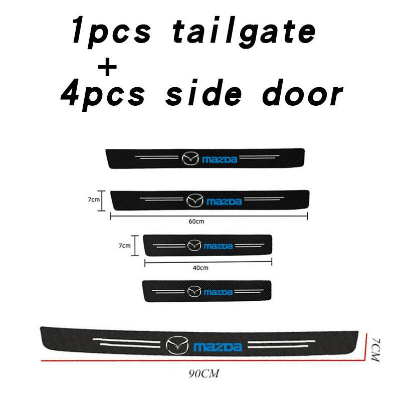 Carbon Fiber Car Trunk Bumper Protective Sticker for Mazda 3 bk bl bj bn 323 Axela Atenza CX-3 CX-4 CX5 CX-7 CX-9 Accessories FF1