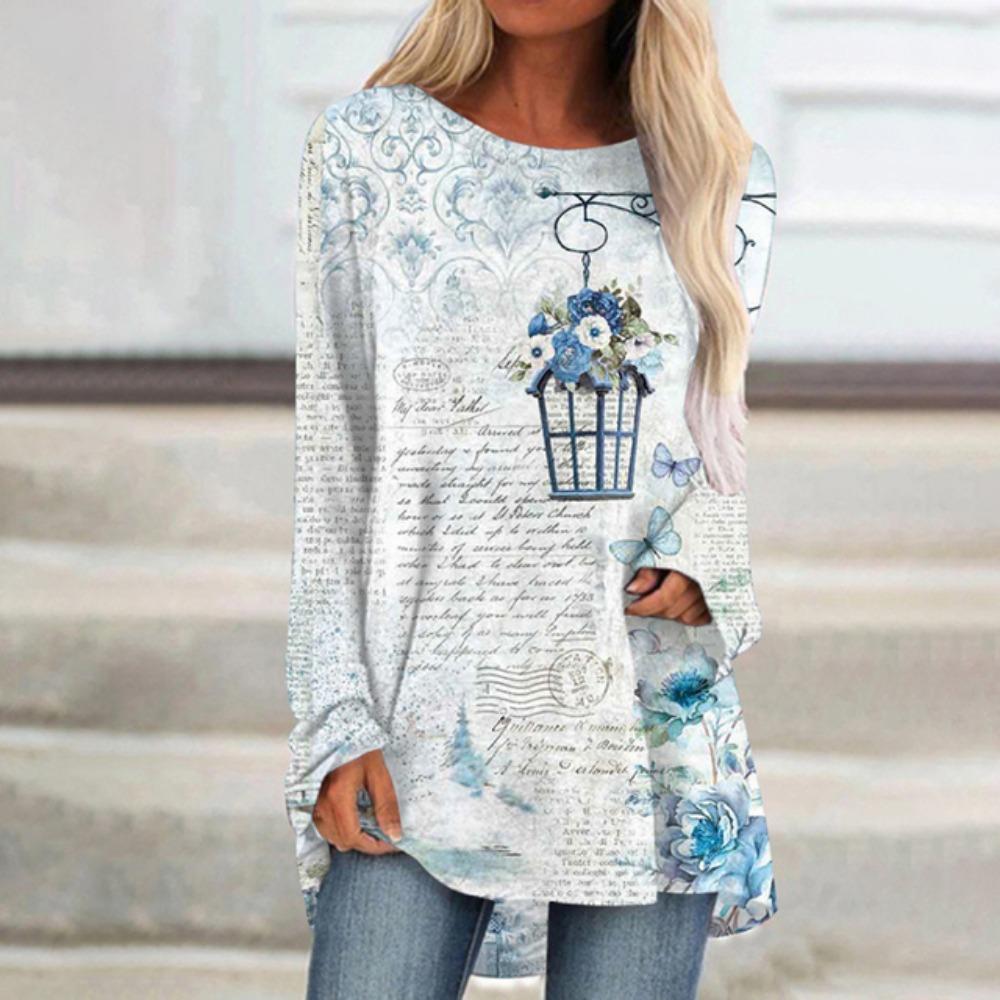 Women'S Long Sleeve T-Shirt Street Trend Clothing Crewneck Printed Top Loose Fashion 2023 Clothing High Quality Women'S T-Shirt