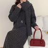 Casual three-piece autumn and winter lazy wind large size long-sleeved scarf knitted sweater skirt set