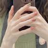 24Pcs Short Square Fake Nails Cloud Star Pattern Full Cover Press On Nail Tips Manicure Art