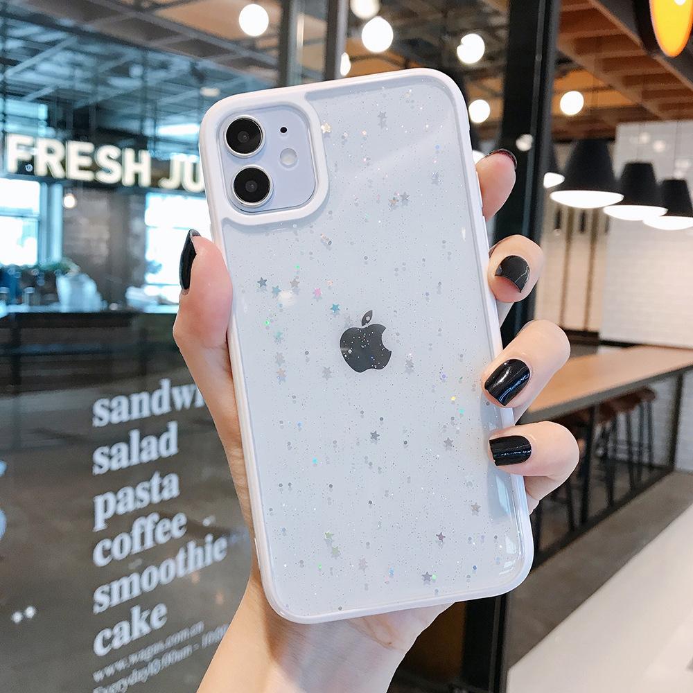 Star Epoxy Glitter Is Suitable for 11pro Apple Xsmax Mobile Phone Case iPhone8plus/7/12 Transparent Soft Woman