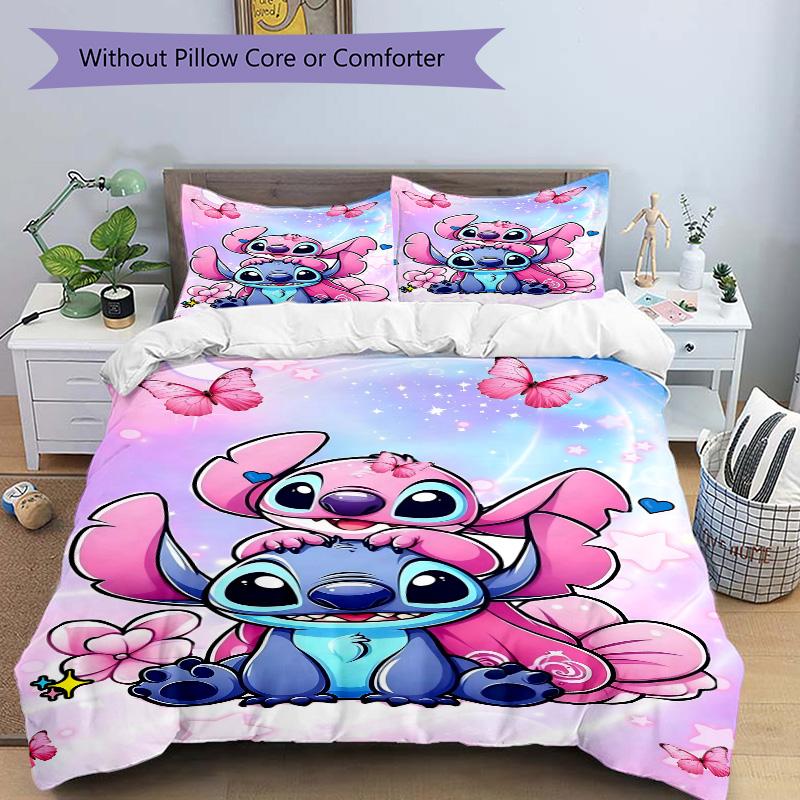 Lilo Stitch Fantasy Print 3Pcs Bedding Setduvet Cover With 2 Bedropillowcase Home Birthday Gift