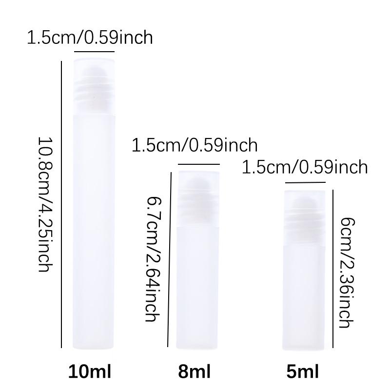 5/8/10Ml Empty Perfume Roll Roller Ball Bottle On Plastic Stainless Steel Liquids Oil Container Refillable Bottles Holders