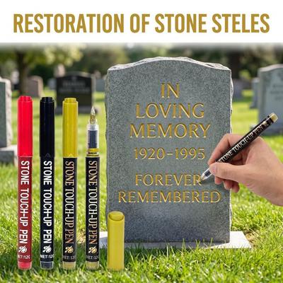 Waterproof Stone Repair Pen Large Capacity Granite Marker Pen  Memorial Inscriptions