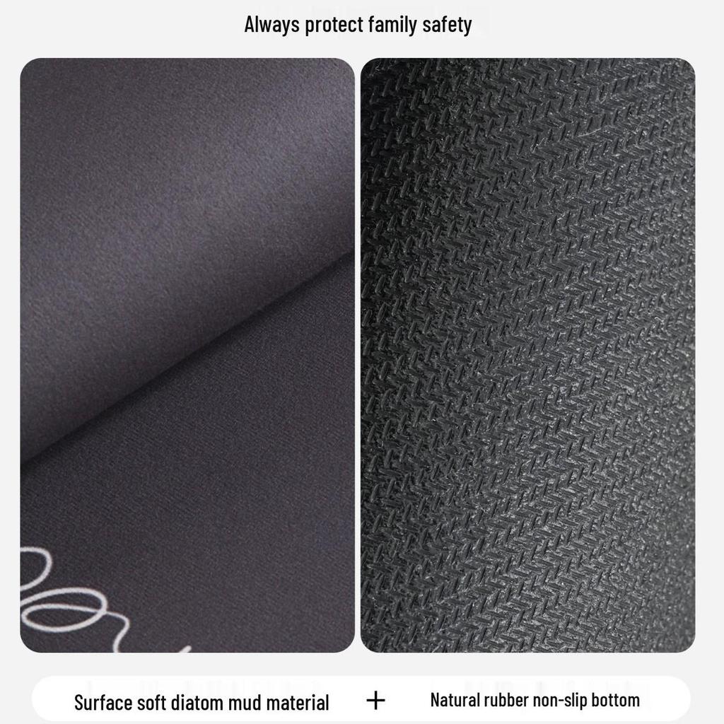 Luxury Diatomaceous Earth Bathroom Floor Mat: Absorbent, Quick-Drying, Dirt-Resistant, Non-Slip