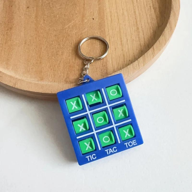 4 шт. Брелок Шахматы Крестики-нолики Брелок Подвеска Легкий Портативный Игра-головоломка Брелок для Детей Взрослых