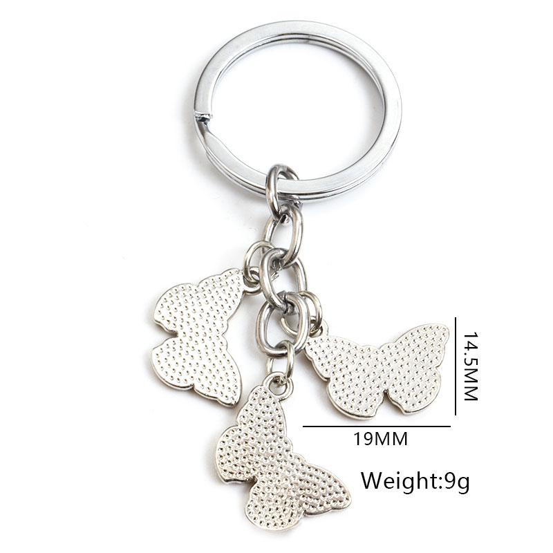 Colorful Enamel Butterfly Keychain Zinc Alloy Pendants Insects Craft Car Key Women Bag Accessories Jewelry Gifts Fashion Keyring