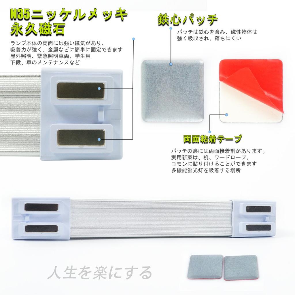 LETOUR LED Work Light, Fluorescent, USB Rechargeable, with Magnet, 120W, 10,400mAh, High Brightness, 5 Levels of Brightness, 10,000 Lumens, SOS