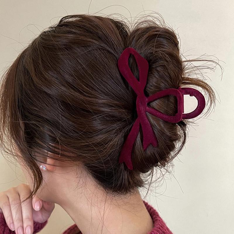 

1 шт. новая бархатная заколка-лента для волос, заколка-акула на затылок, универсальная темпераментная заколка с высоким чувством стиля