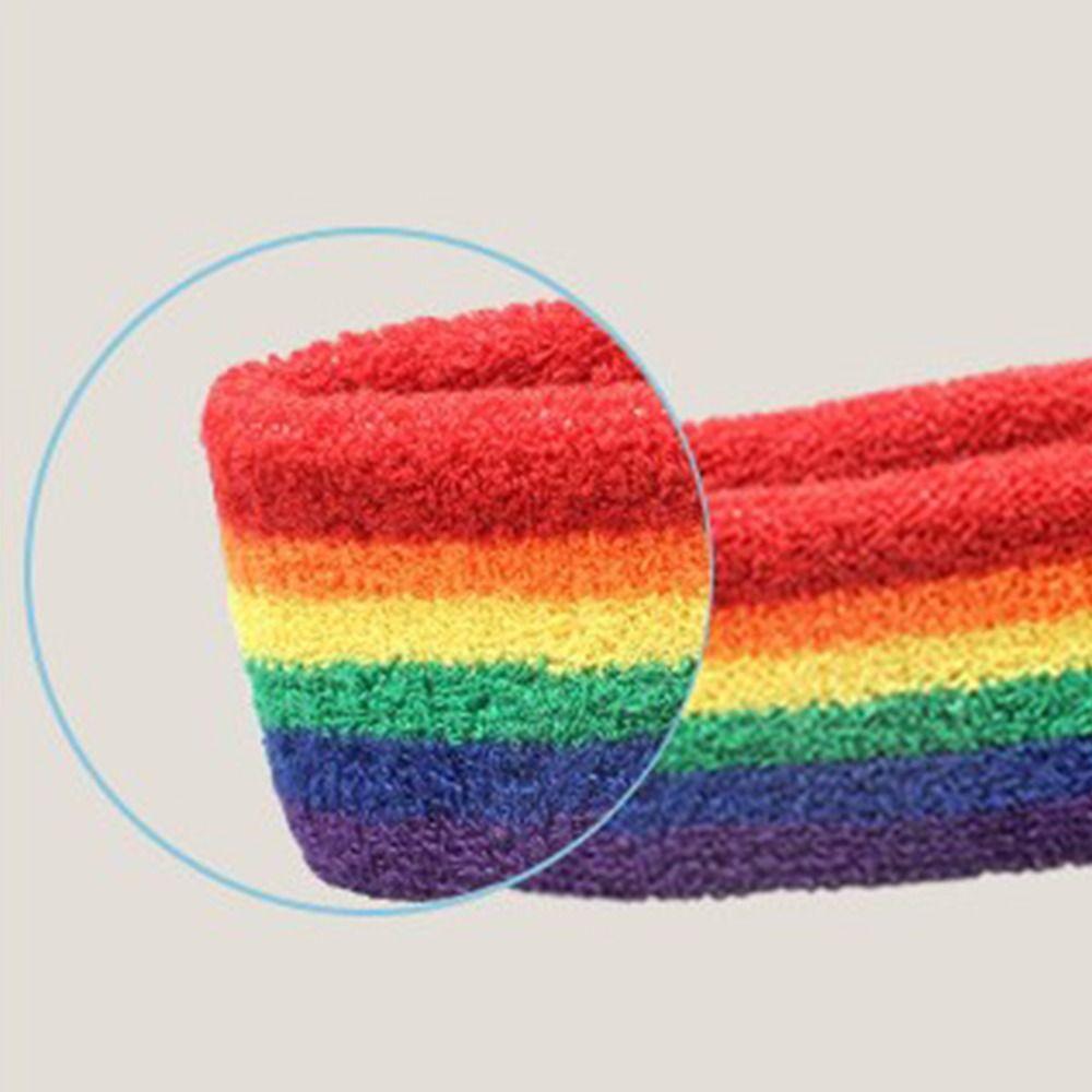 Polyester Athletic Sweat Bands Colorful Fitness Wrist Brace  Sports Accessories